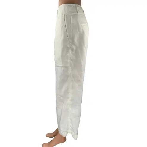 Club Monaco Women's White Linen High Waisted Wide Leg Palazzo Trousers Pants 34