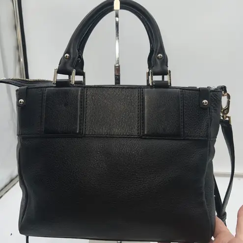 Kate Spade New York Black Leather Satchel Crossbody Bag STORYBOOK LINER