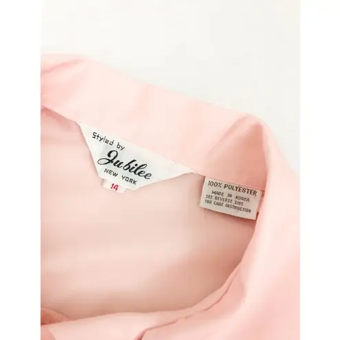 Vintage Sheer Pleated Blouse in Light Pink | Size L Size L