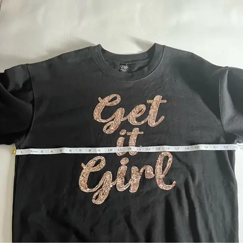 Cold Crush Women’s Crewneck Long Sleeve Gray and Gold Graphic Sweatshirt Sz L - Image 5