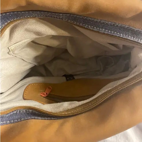 Boho Chic Multicolor Tapestry Handbag Falami Floral Accent Shoulder Bag Brown