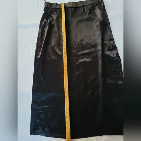 ZARA  Black Satin Skirt & Top Set Size L