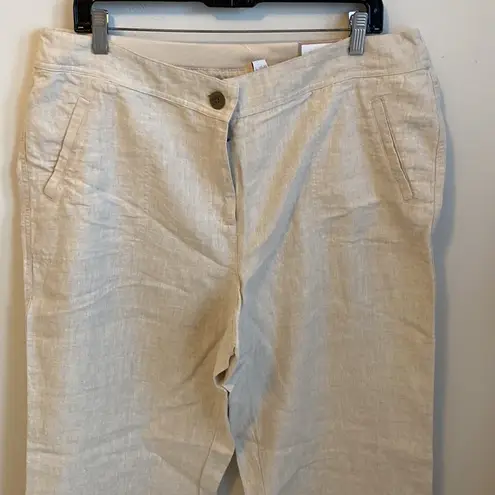 Chicos’s The Ultimate Fit Linen Pants Semi Natural Size undefined