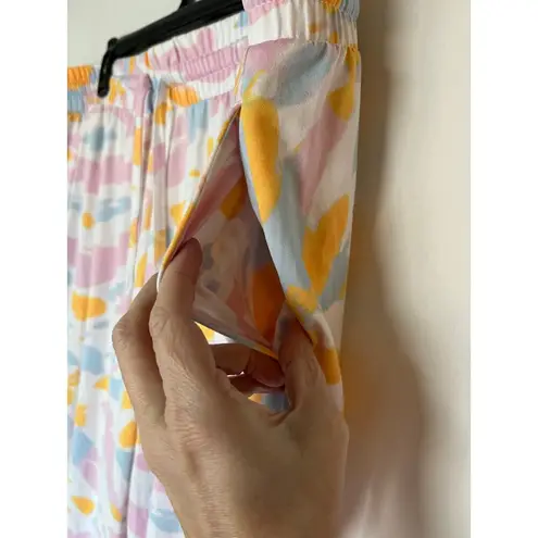 Smiley World Women's XL Graphic Print Pajama Pants Multicolor Tie Dye Soft Yellow