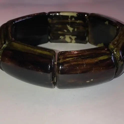 2 Boho Stretchy Brown & Neutral Beaded Bracelets