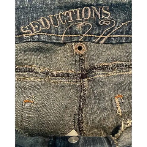 Seductions Denim Button Fly Hipster Flare Jeans size 9 Blue