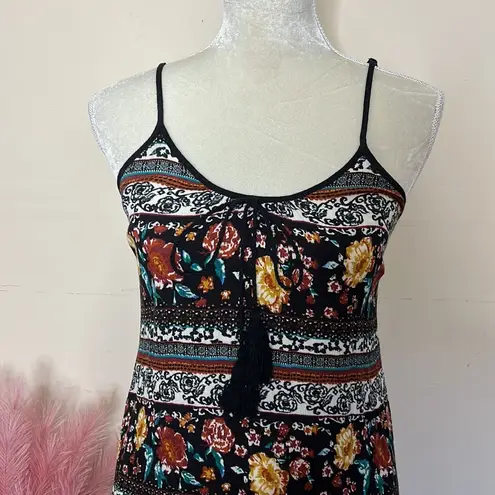 Xhilaration  • boho floral tassel fringe dress