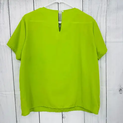 American Vintage Andre Sauvage (L)  80's Petite Womens Neon Green Top