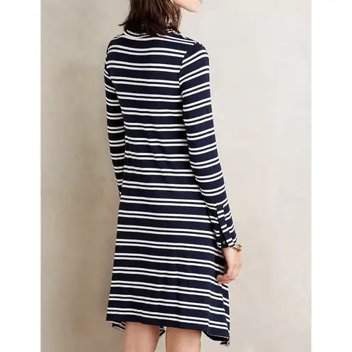 Maeve Anthropologie | striped turtleneck swing dress