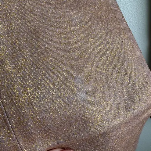 MOTHER Denim The Looker in Sparkle and Purr in Rose Glimmer Wash Gold Size 24 Pink