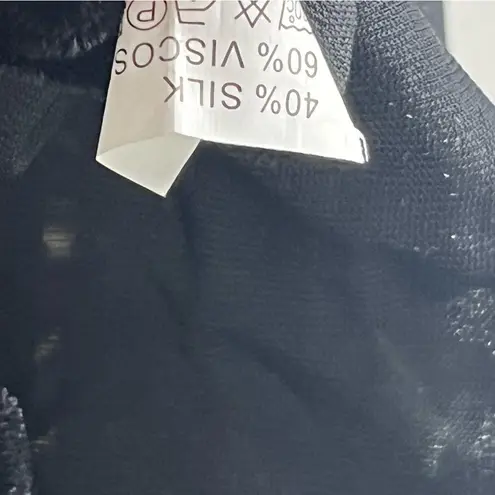 Soft Silk Blend Floral Velour Velvet Fringe Trim Scarf, One Size