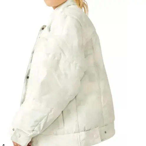 Free People Snow Bunny Slope Mint Light Green Puffer Jacket NWT Size Large