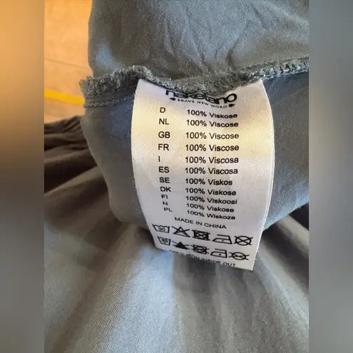 Naketano Women’s slate blue viscose sun dress, large