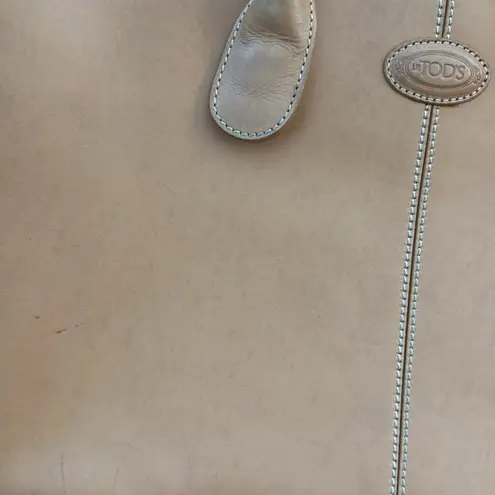 Tod's Vintage 90s Tod’s Tan Di Bag Top Handle Zip Closure Tote Purse