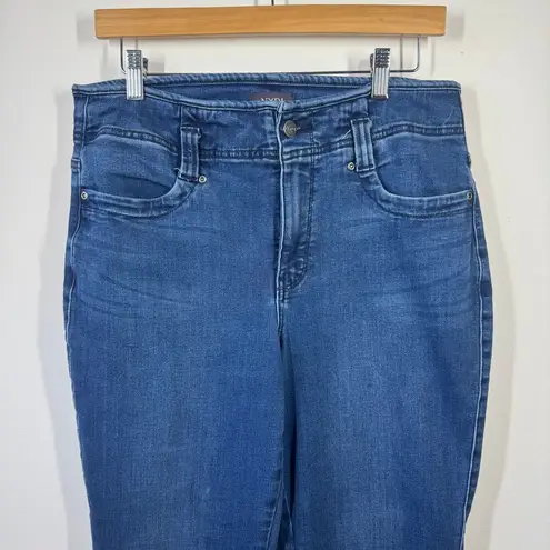 NYDJ Womens Marilyn Straight Jeans With Lift Tuck Technology Size 10 Medium Wash