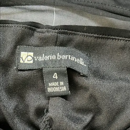 Valerie Bertinelli Cinched Bodycon Dress with Nylon Neckline Black Size 4