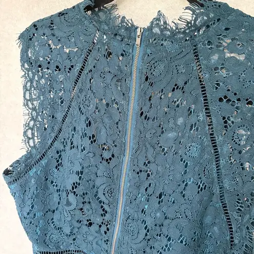 Bardot Dress Womens Size XXL Jade blue Cocktail Party Lace Overlay Elegant Chic