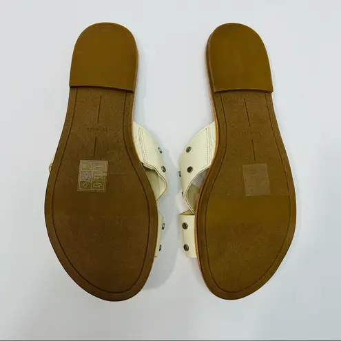 Dolce Vita Cary Off White Studded Slip on Sandal size 8.5