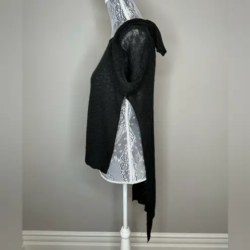 Lucca Couture Womens Lightwight Knit High Low Split Hem Open Side Sweater Top XS