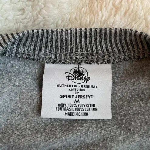 Disneyland Resort Spirit Jersey M Gray Ivory Sherpa Long Sleeve Sweatshirt White Size M