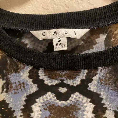 CAbi  Python Print Chiffon Sweatshirt