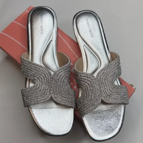 Easy Spirit Women's Colter Embellished Flat Slide Sandals- Size 11