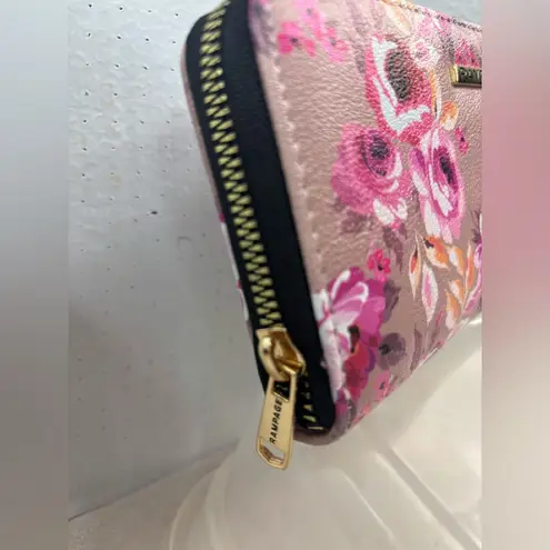 Rampage  Pink Floral Roses Women's Zip Wallet -NWOT