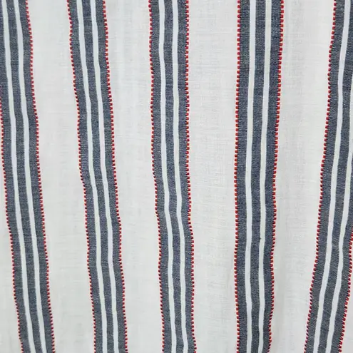 Tommy Hilfiger  Navy Striped V-Neck Women's Top Size Large Preppy Stripe Top