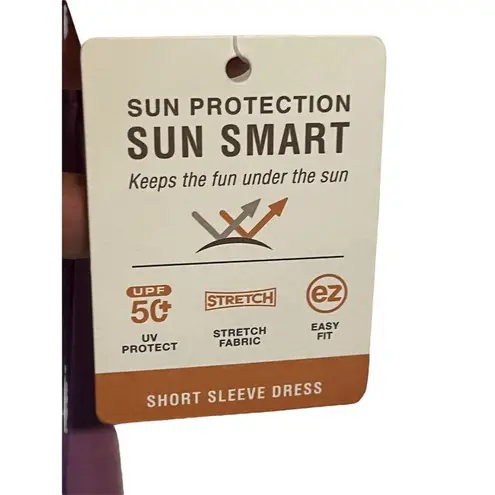 ZeroXposur Ruched Dress Women's Small V Neck Purple Short Sleeve Swim Cover NEW