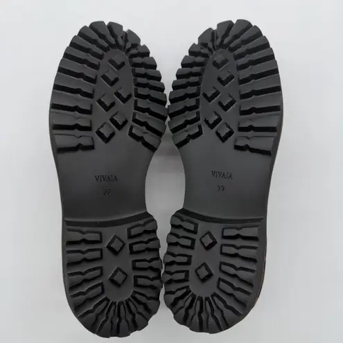 Vivaia Francesca Platform Chunky Penny Preppy Minimalist Brown Leopard Loafer 8