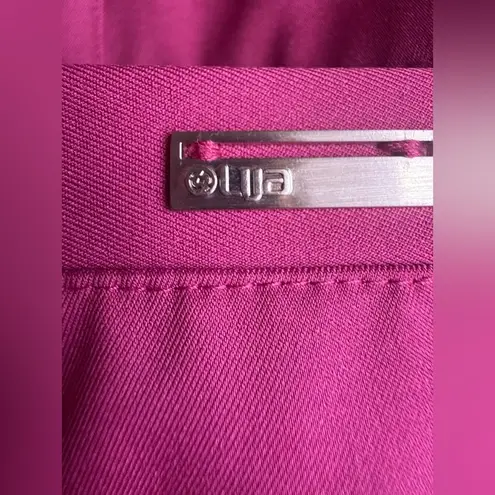 Lija Cubism Plaid Activewear Golf Skort Zip pink Cotton Blend pocket Size 4