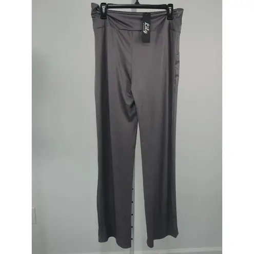 Lily Dark Gray Pocket Flare Yoga Pants L #1955