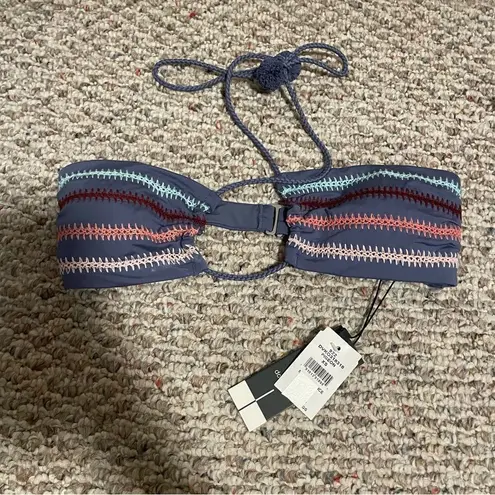 NWT Dolce Vita Kokomo Embroidered Bandeau Bikini Top