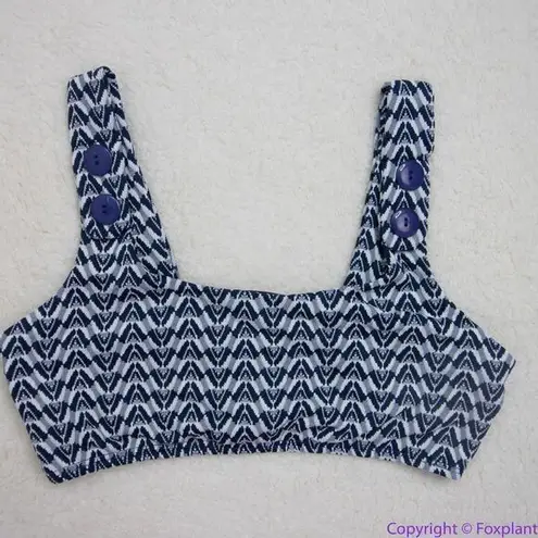 NEW Seea Free People Seea Georgia Surf Top in navy mini chevron Selene, L Blue Size L