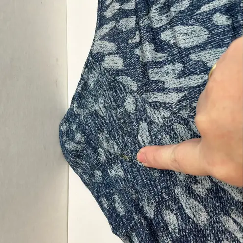 L'Agence L’Agence Blue Printed Swing Dress Womens Size Small Stretch Short Sleeve *FLAW*