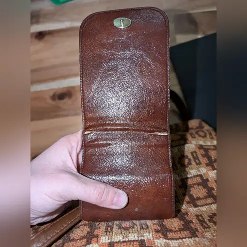 Vintage Crown Lewis Tapestry Shoulder Bag Brown/Tan Brown