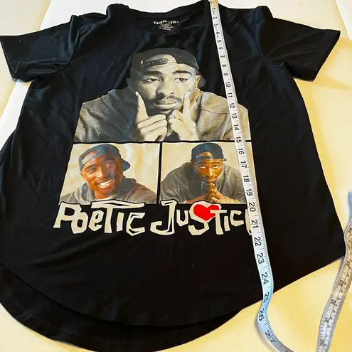 Chemistry Poetic Justice Tupac womens black t-shirt size large L