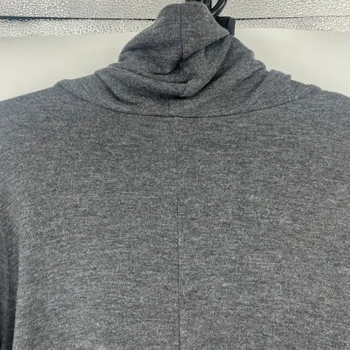 Y2K Casting Cowl Neck Tunic Womenst Top Sz M Boho Crochet Lace Knit US Cozy Fall Gray Size M