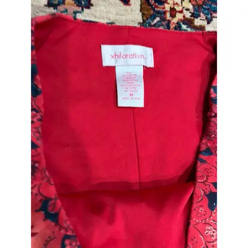 Xhilaration  Boho Floral Rainbow Patchwork Mini Skirt Women’s Medium Y2K Festival