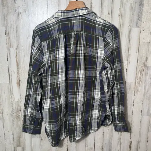 Denim & Supply Ralph Lauren RL Utility Plaid Button Up Shirt Long Sleeve WomensL Green Size L
