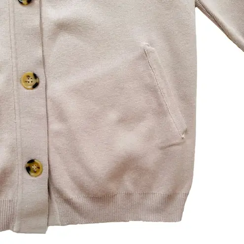 Suprelook Cardigan Top Shacket Taupe Knit Button Front Long Sleeve Small NEW Tan
