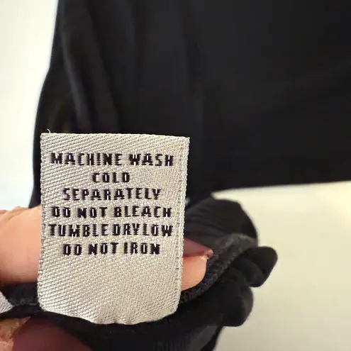 CHICOS Travelers Black Acetate Spandex Straight Leg Pull On Pants Womens Size 12