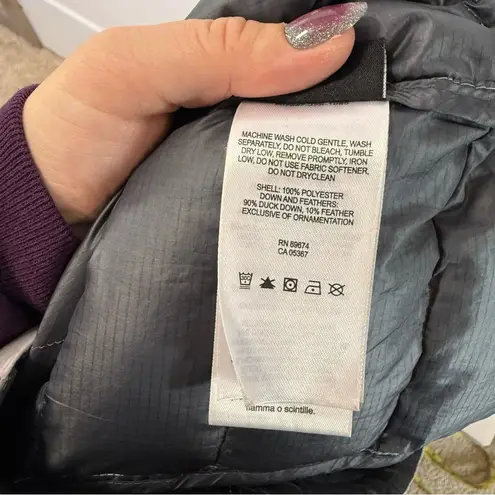 Mountain Hardwear  Nitrous Down Filled Puffer Parka Jacket Coat Long Steam Grey S