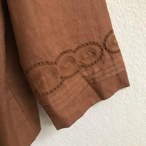 NWOT Richard Malcolm Woman 100% linen jacket 3X Brown