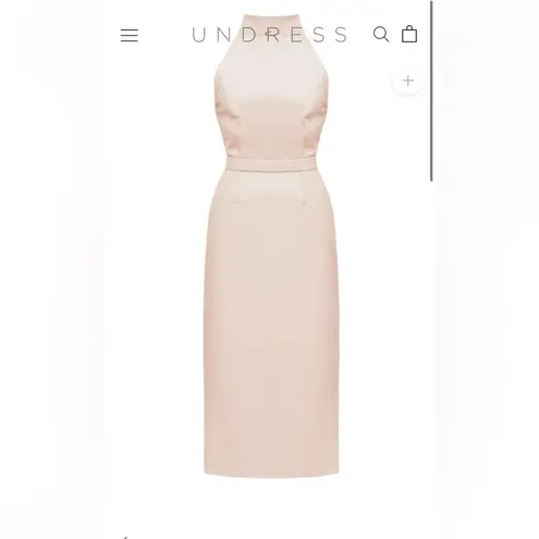 SENSA LIGHT PINK FAUX LEATHER MIDI DRESS Size XS