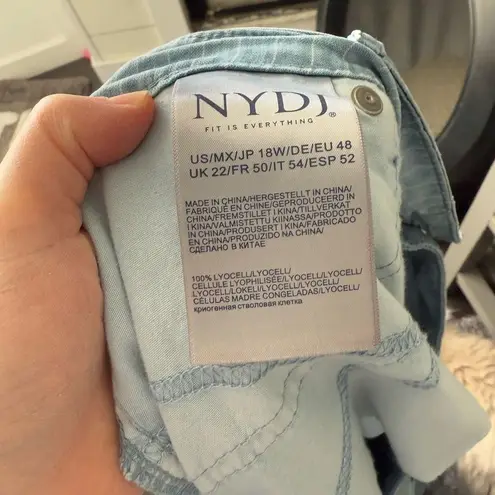 NYDJ Not Your Daughters Jeans Women’s 18W Sumstripes Wide Leg Jeans Pants New