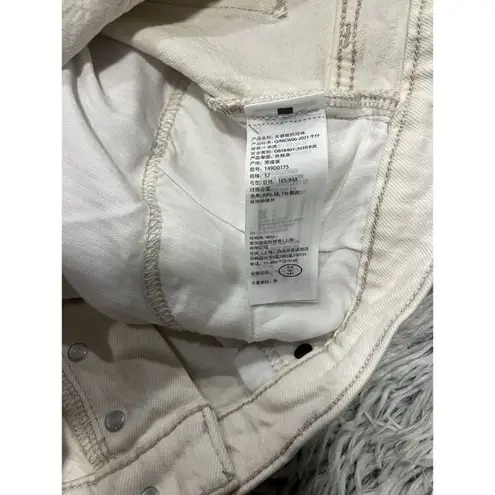 Abercrombie & Fitch  Women's 32/14 Short High Rise White Shorts Button‎ Fly thumbnail 4