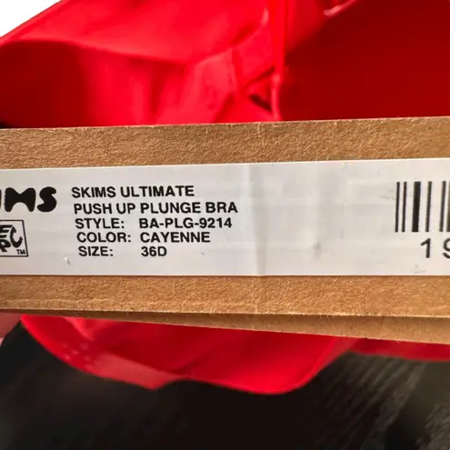 SKIMS - NWT Ultimate Push-Up Plunge Bra Cayenne 36D
