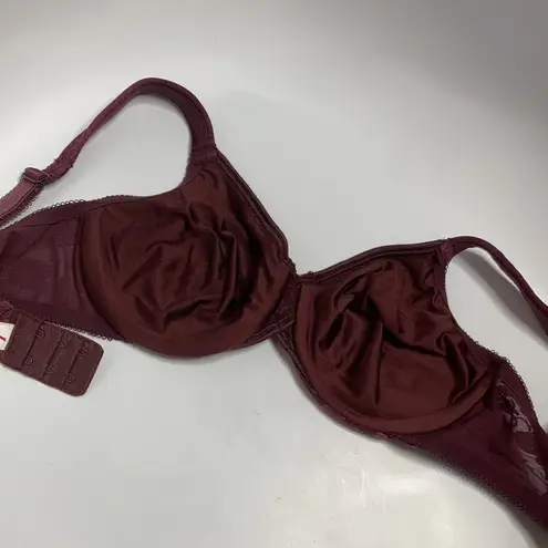 Wacoal  maroon awareness lace bra 34C