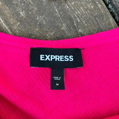 EXPRESS Ruffle One Shoulder Cropped Sweater Tank Size M